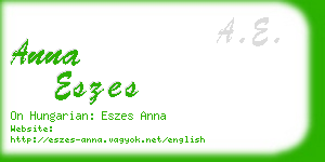 anna eszes business card